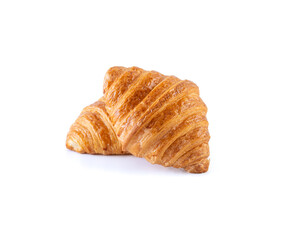 Fresh croissants on a white background. Croissants isolated. French breakfast