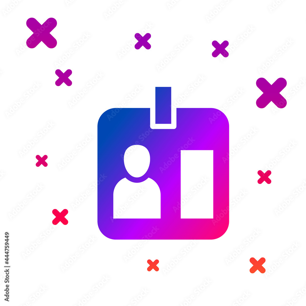 Color Press journalist vertical badge icon isolated on white background ...