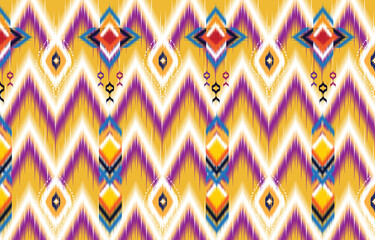 Ikat geometric folklore ornament. Tribal ethnic vector texture. 
Seamless striped pattern in Aztec style. Figure tribal embroidery. 
Indian, Scandinavian, Gyp
sy, Mexican, folk pattern.
