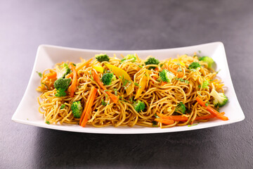 Sticker - fried noodles with vegetables and soy sauce