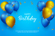 Happy birthday. beautiful birthday background banner and greeting with balloons.