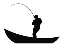 Silhouette Of A Fisherman