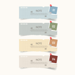 Poster - Text box design with note papers mockups.