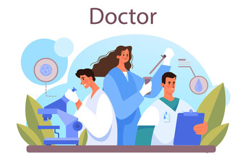 Wall Mural - Doctor concept. Medical specialist in the uniform. Healthcare, modern