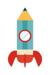 Wall Mural - pencil rocket icon