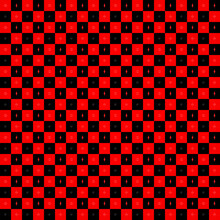 Red Black Plaid Fabric Textile Mosaic Chessboard Element Shape Abstract Background Wallpaper Pattern Seamless Vector Illustration