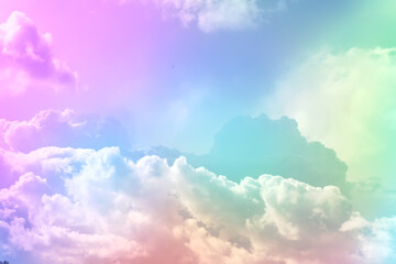 Wall Mural - Background with gradient sky in evening clouds
