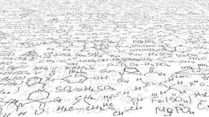 Wall Mural - handwritten formulas background.school background in chemistry .letters and numbers .3d illustration