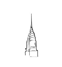 A Minimalistic Sketch Of Chrysler Building