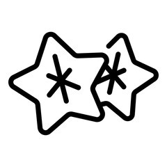 Poster - Sea stars icon outline vector. Sea starfish. Sunner sea stars