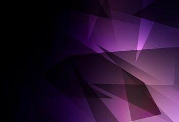 Wall Mural - dark purple vector background with polygonal style.
