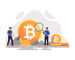 Crypto currency mining illustration