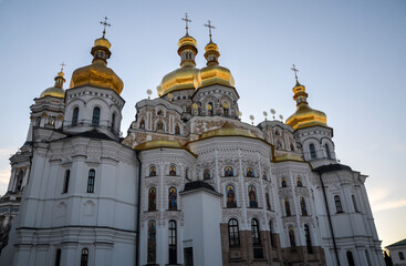 Wall Mural - Orthodox christian Dormition Church with golden cupolas in Kiev Pechersk Lavra Monastery, Kyiv, Ukraine