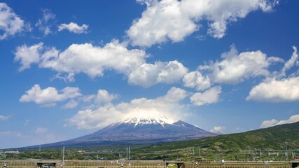 Wall Mural - 富士山タイムラプス 春