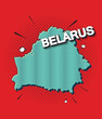 © naughtynut - Pop art map of belarus