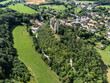 Luftaufnahme der Burg Saaleck in Deutschland