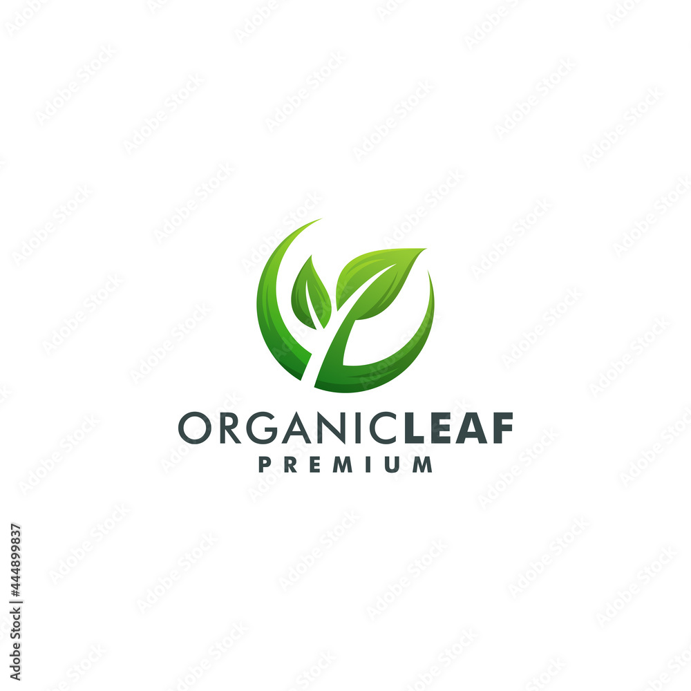 Organic leaf logo design vector. nature leaves