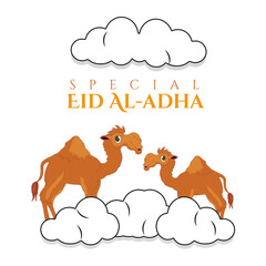 Wall Mural - Eid al-Adha greeting template design