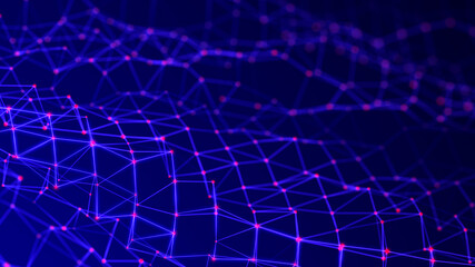 Aufkleber - Big Data visualization. Data technology illustration. Science background. 3D