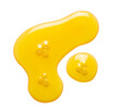 Yellow blob on white. A drop of cosmetic serum.