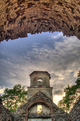 Wall Mural - Ruba Lutheran Church ruins, Latvia. 