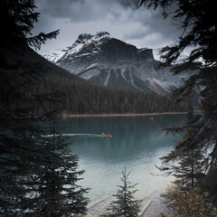 Poster - Beautiful shot of Yoho national park  Canada on a gloomy day