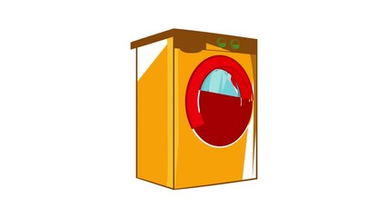 Poster - Washer icon animation cartoon best object isolated on white background
