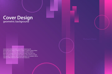 abstract geometric purple background vector illustration