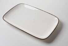 Large Rectangular Ceramic Platter For Placement Of Meat