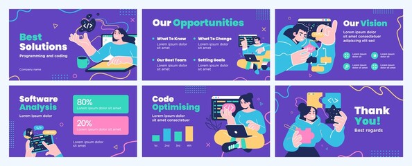 Wall Mural - presentation and slide layout background. design template with business people. use for business ann