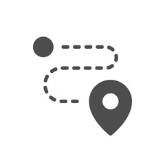 Path or route scheme glyph icon