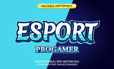 Poster - 3d text effect with esport theme. tagline for logo esport