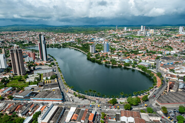 Aerial view of the city of Campina Grande, Paraiba, Brazil on May 30, 2009.