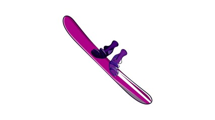 Wall Mural - Snowboard sport equipment icon animation cartoon best object isolated on white background