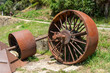 Remains of an old stamping battery in Karangahake of the past gold rush time, Coromandel peninsula in New Zealand