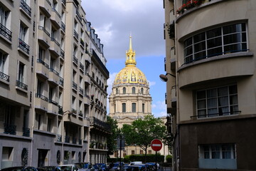 Wall Mural - The dome of Invalides during a sunny day.