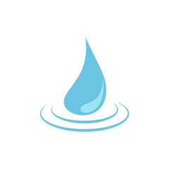 Canvas Print - Water drops, tears, rain cartoon style. Isolated aqua vector icons