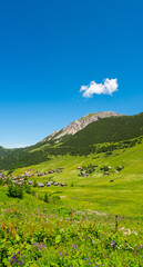 landscape with mountains and sky