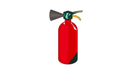 Wall Mural - Fire extinguisher icon animation cartoon best object isolated on white background