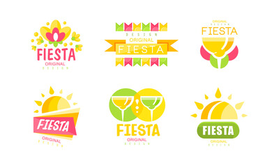 Poster - Bright Fiesta Saint Day Celebration Original Design Vector Set