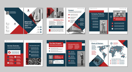 brochure creative design. multipurpose template, include cover, back and inside pages. trendy minima