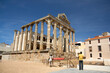February 21, Mérida, Extremadura. Temple of Diana, a ruined Roman temple that is part of the UNESCO heritage