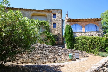 Wall Mural - view of the town La Roque sur Ceze