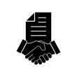 © AAVAA - Contact agreement. handshake icon. business handshake sign and symbol