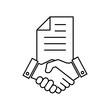 © AAVAA - Contact agreement. handshake icon. business handshake sign and symbol