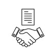 © AAVAA - Contact agreement. handshake icon. business handshake sign and symbol