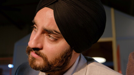 Poster - Closeup shot of an Indian businessman