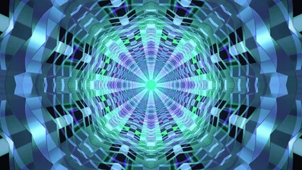 Poster - An abstract tech background design with seamless patterns in motion turning from blue to green