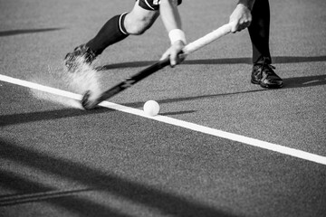 Sticker - Close-up on a professional field hockey player.