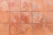 Brown Terra Cotta Floor Tiles Outside The Building Pattern And Background Seamless